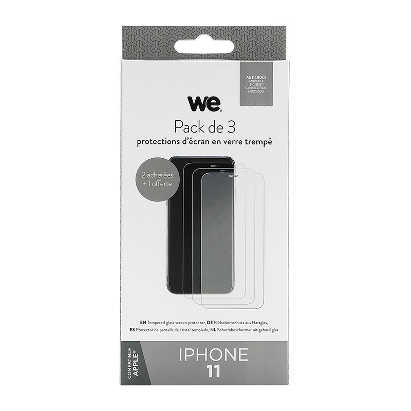 Pack De 3 Films De Protection We Apple Iphone 11 Bon état -  reconditionné disponible sur Electro Depot